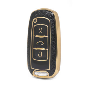 Nano High Quality Gold Leather Cover For Geely Remote Key 3 Buttons...