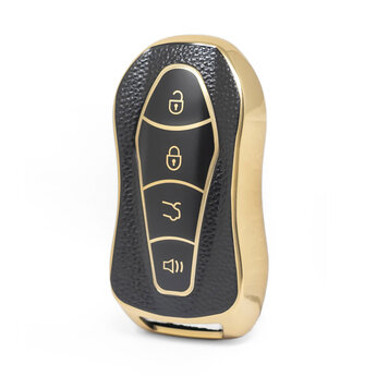 Nano High Quality Gold Leather Cover For Geely Remote Key 4 Buttons...