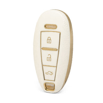 Nano High Quality Gold Leather Cover For Suzuki Remote Key 3...