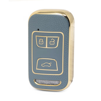 Nano High Quality Gold Leather Cover For Chery Remote Key 3 Buttons...