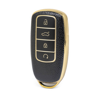 Nano High Quality Gold Leather Cover For Chery Remote Key 4 Buttons...
